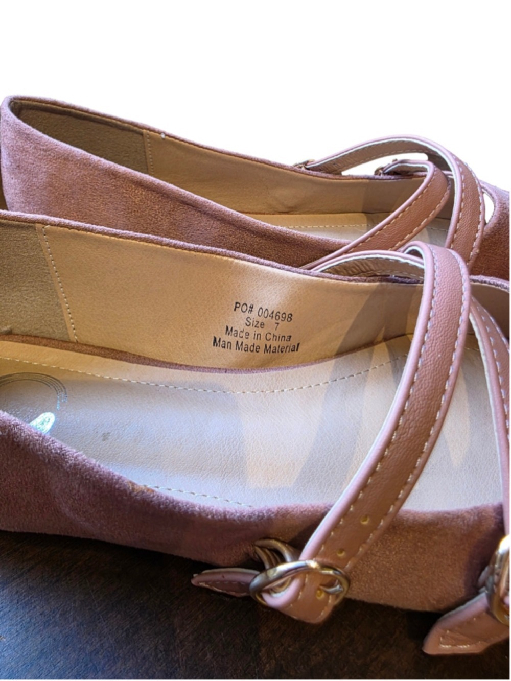 Journee Collection Patricia Crisscross Strap Pointed Toe Flats - Size 7 Blush - Picture 8 of 9